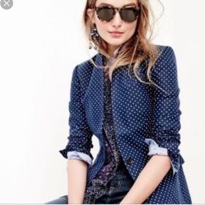 NWT J.Crew Factory Polka Dot School Boy Blazer